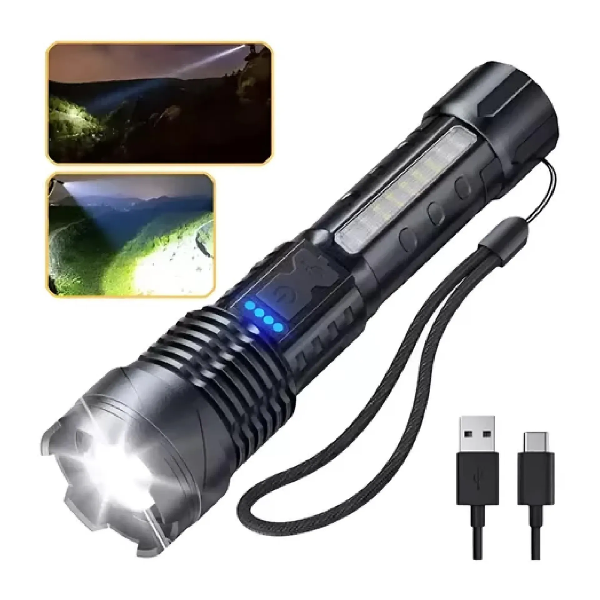 [4LT001] Linterna Táctica Recargable Led