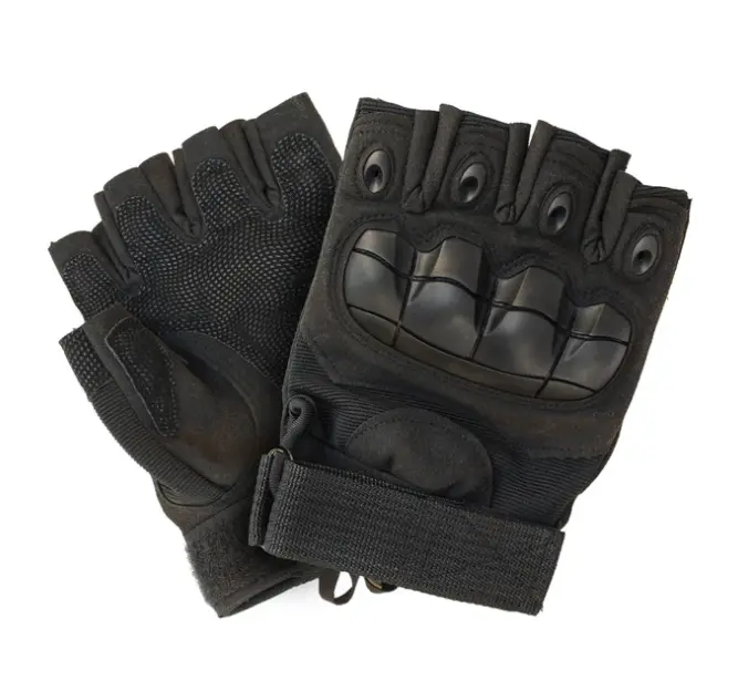 [4GTSH] GUANTE TÁCTICO NEGRO CORTOS