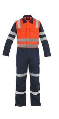 [4OVIGABSFANATM] OVEROL IGNI ABS FIRE ANTIESTATICO NARANJO/AZUL T/M