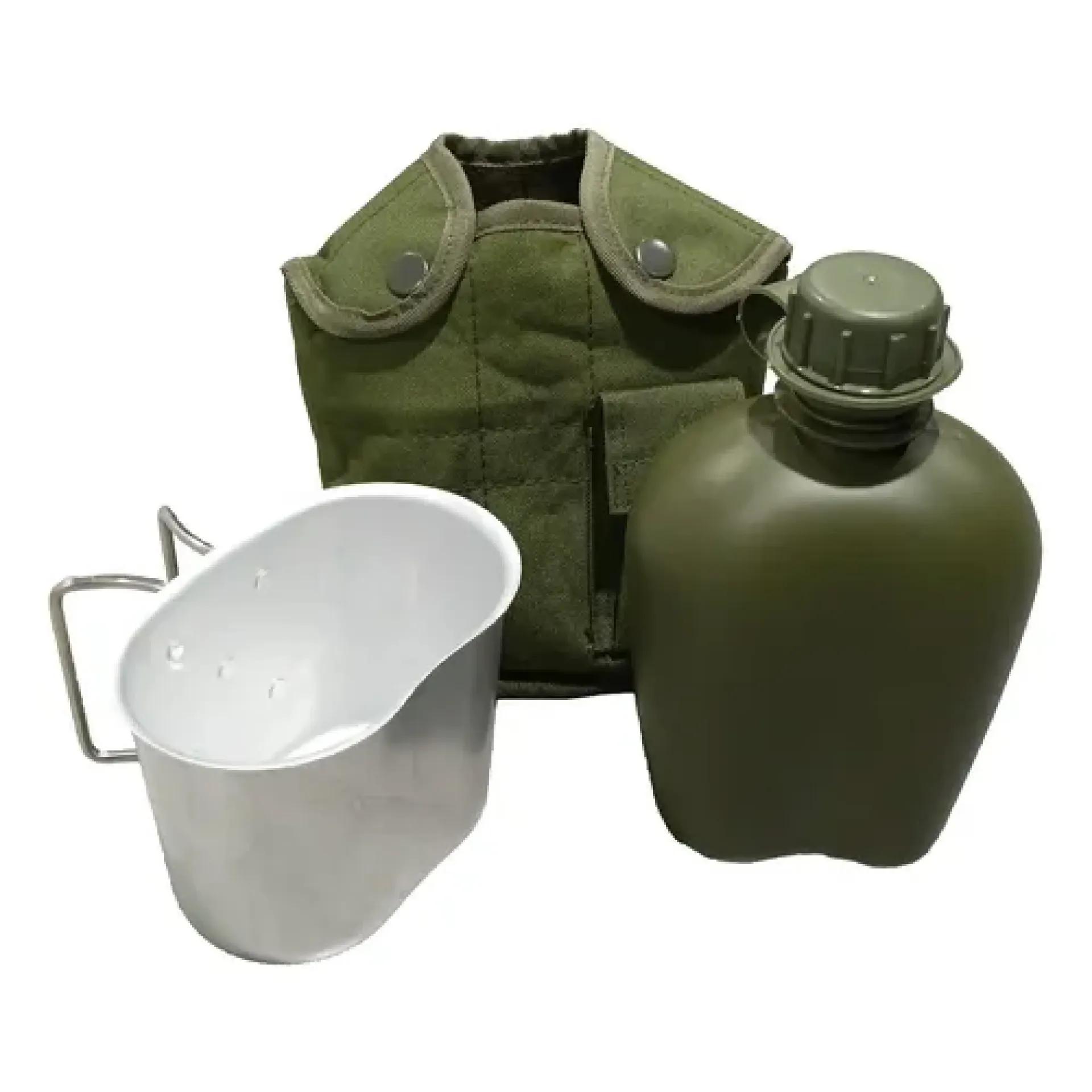 Cantimplora Camping 1L + Taza (Verde)