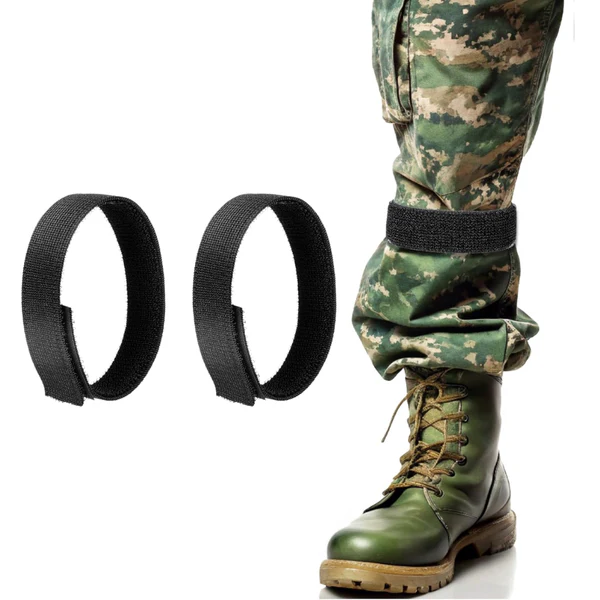Bandas se Tobillo de Velcro Sujetador de Pantalón x2